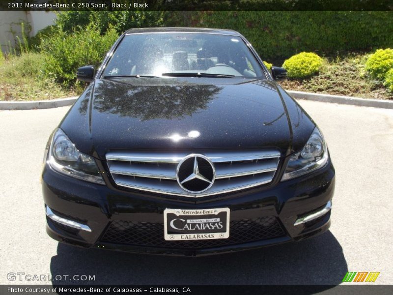 Black / Black 2012 Mercedes-Benz C 250 Sport