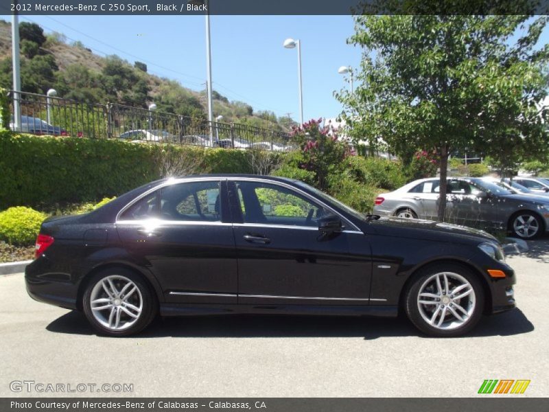 Black / Black 2012 Mercedes-Benz C 250 Sport