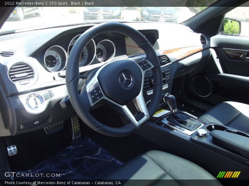 Black / Black 2012 Mercedes-Benz C 250 Sport