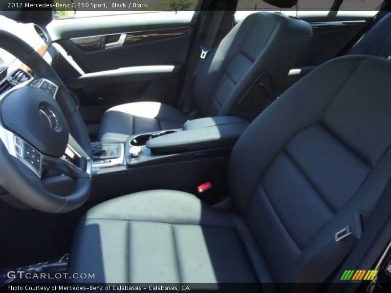 Black / Black 2012 Mercedes-Benz C 250 Sport