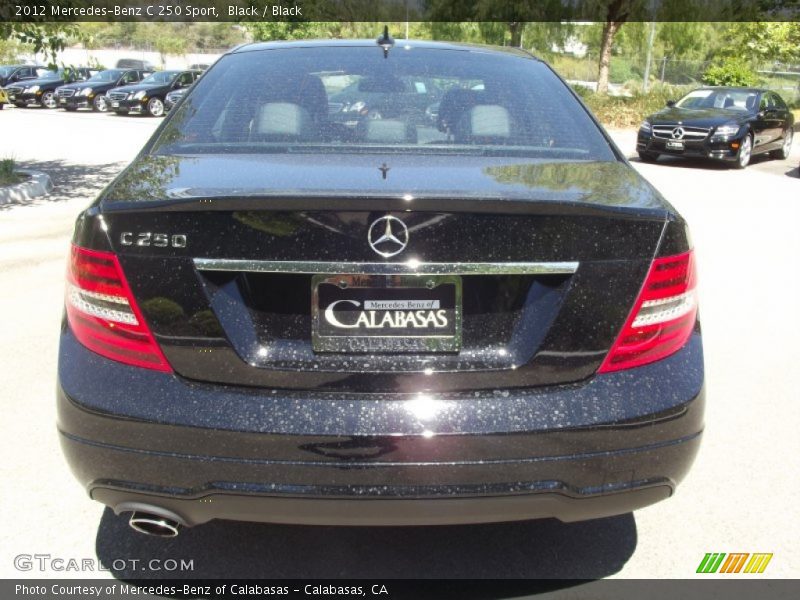 Black / Black 2012 Mercedes-Benz C 250 Sport