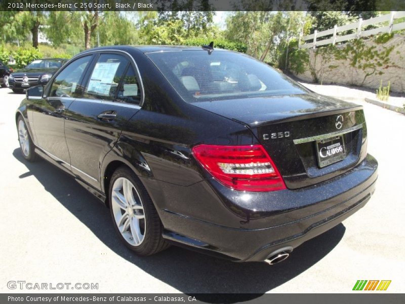 Black / Black 2012 Mercedes-Benz C 250 Sport