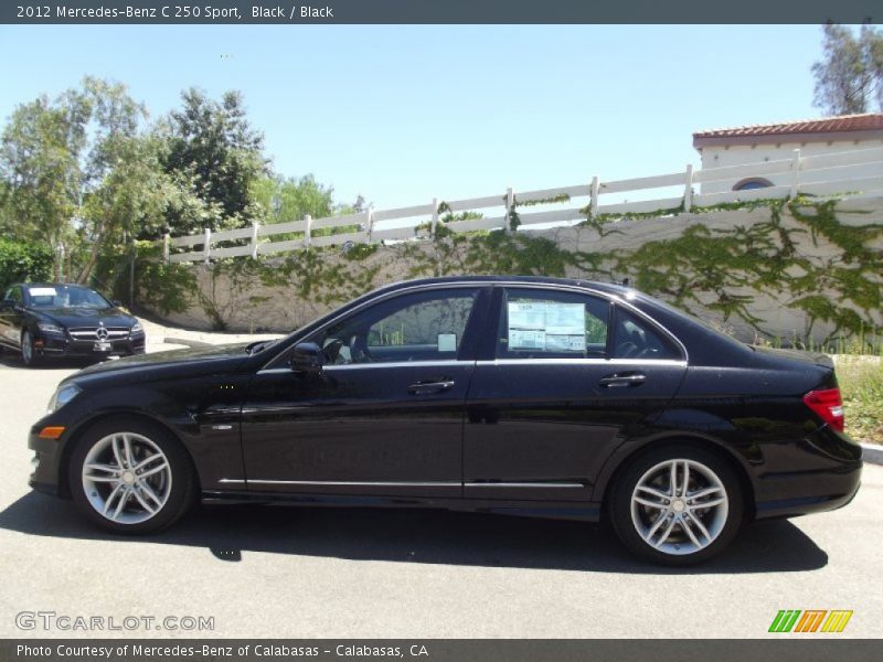 Black / Black 2012 Mercedes-Benz C 250 Sport