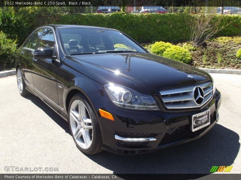 Black / Black 2012 Mercedes-Benz C 250 Sport