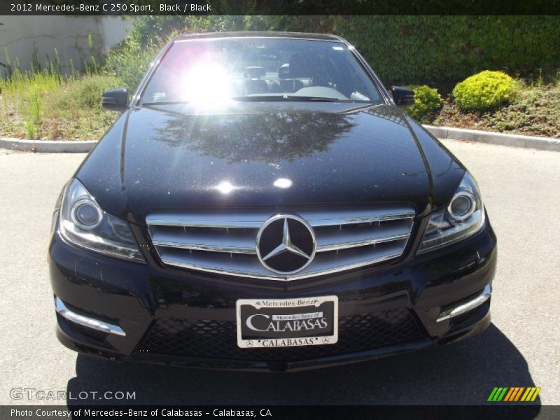 Black / Black 2012 Mercedes-Benz C 250 Sport
