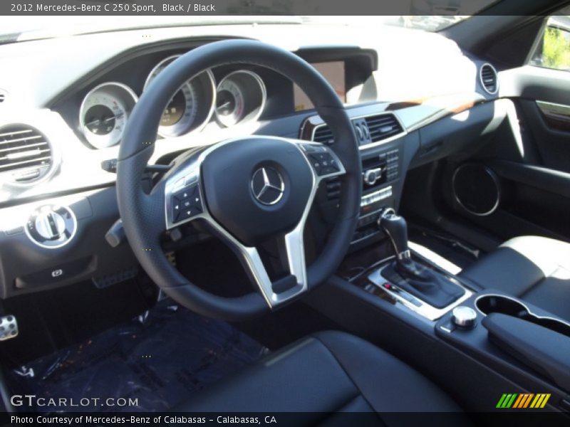 Black / Black 2012 Mercedes-Benz C 250 Sport