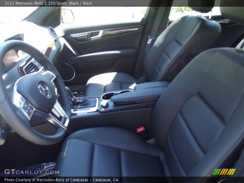 Black / Black 2012 Mercedes-Benz C 250 Sport