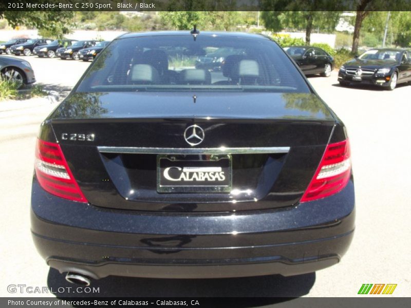 Black / Black 2012 Mercedes-Benz C 250 Sport
