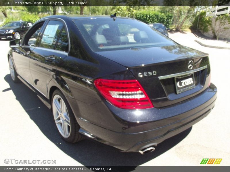 Black / Black 2012 Mercedes-Benz C 250 Sport