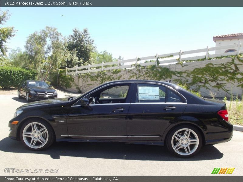 Black / Black 2012 Mercedes-Benz C 250 Sport