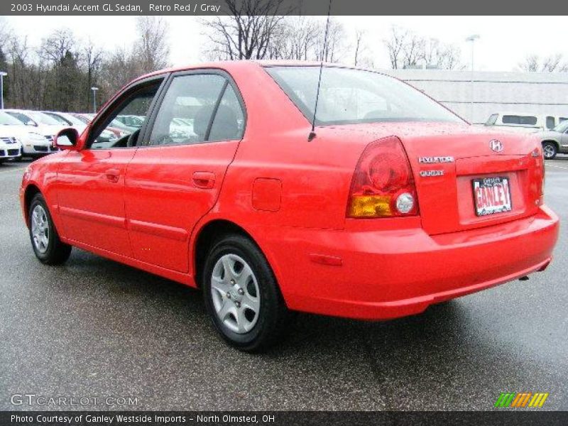 Retro Red / Gray 2003 Hyundai Accent GL Sedan