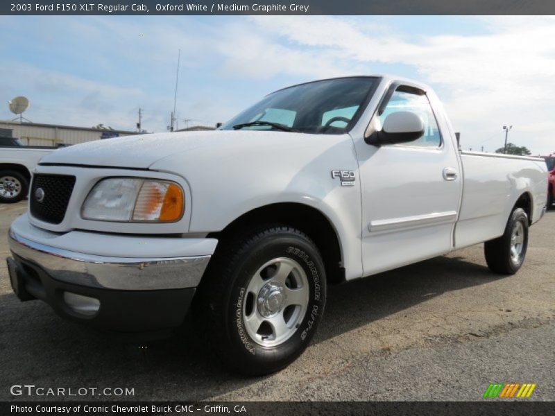 Oxford White / Medium Graphite Grey 2003 Ford F150 XLT Regular Cab