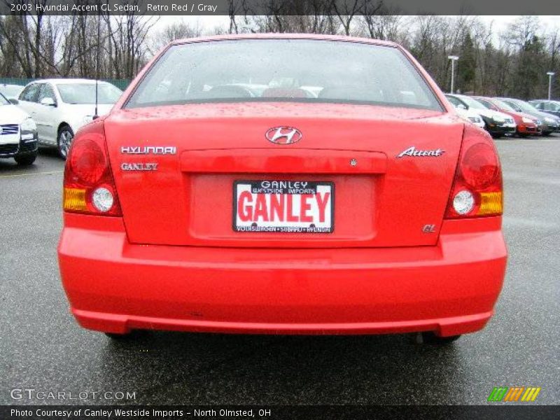 Retro Red / Gray 2003 Hyundai Accent GL Sedan
