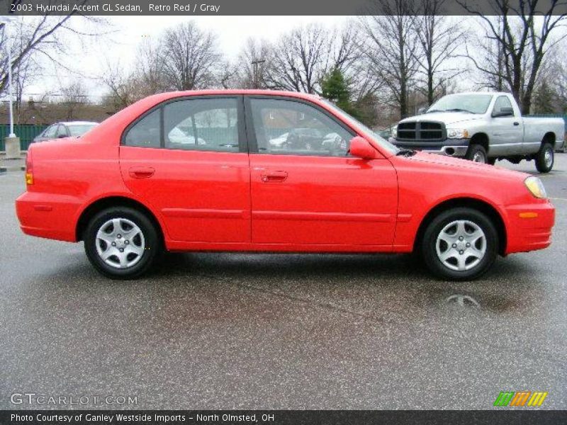 Retro Red / Gray 2003 Hyundai Accent GL Sedan