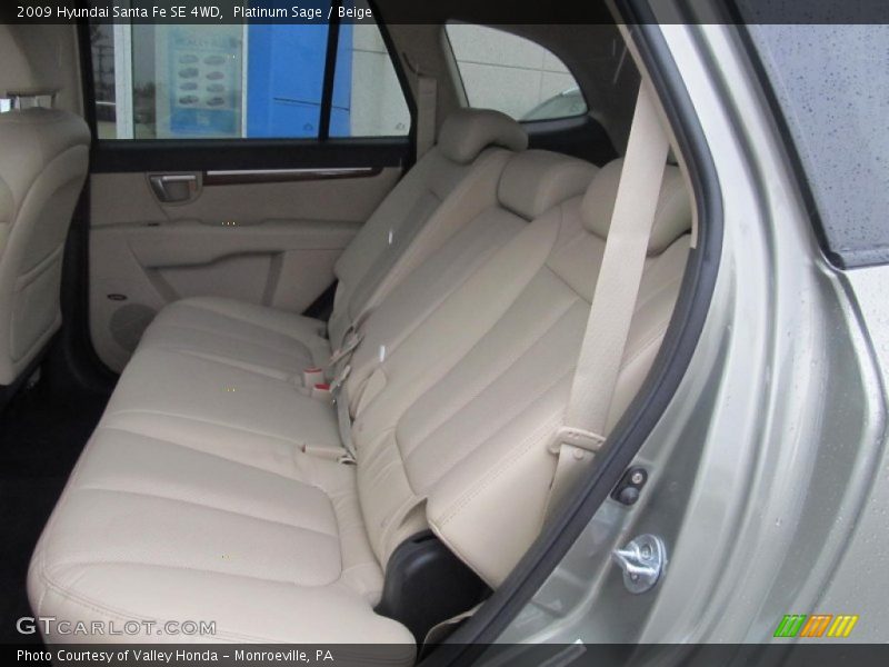 Platinum Sage / Beige 2009 Hyundai Santa Fe SE 4WD