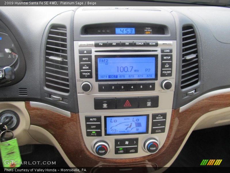 Platinum Sage / Beige 2009 Hyundai Santa Fe SE 4WD