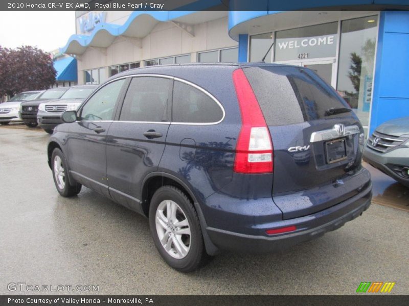 Royal Blue Pearl / Gray 2010 Honda CR-V EX AWD