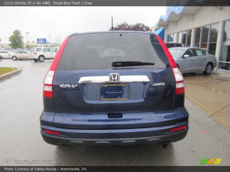Royal Blue Pearl / Gray 2010 Honda CR-V EX AWD