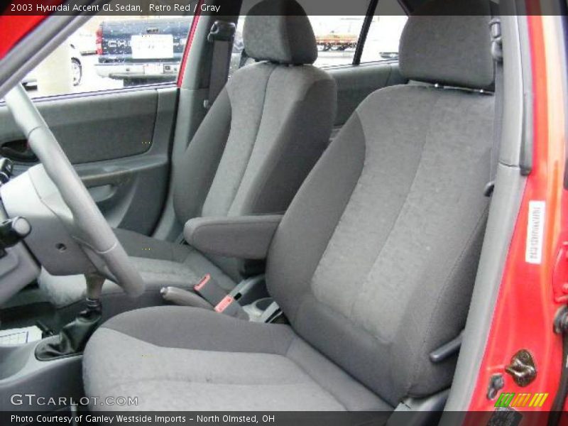 Retro Red / Gray 2003 Hyundai Accent GL Sedan