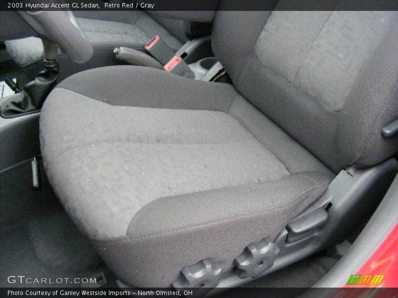 Retro Red / Gray 2003 Hyundai Accent GL Sedan