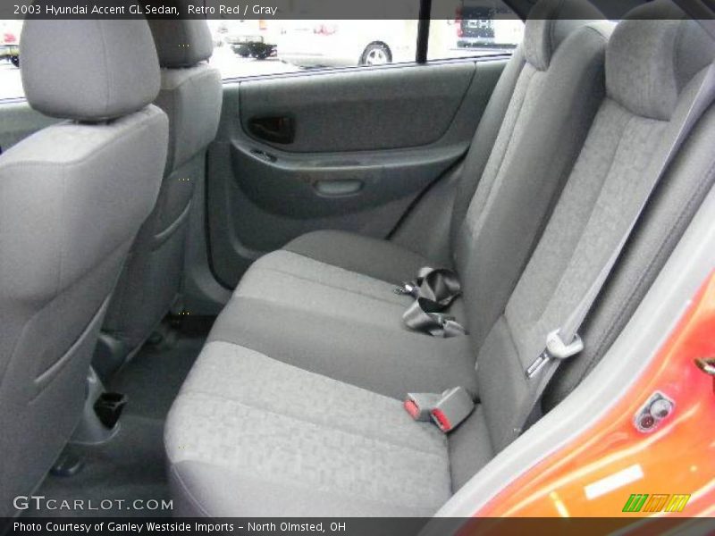 Retro Red / Gray 2003 Hyundai Accent GL Sedan