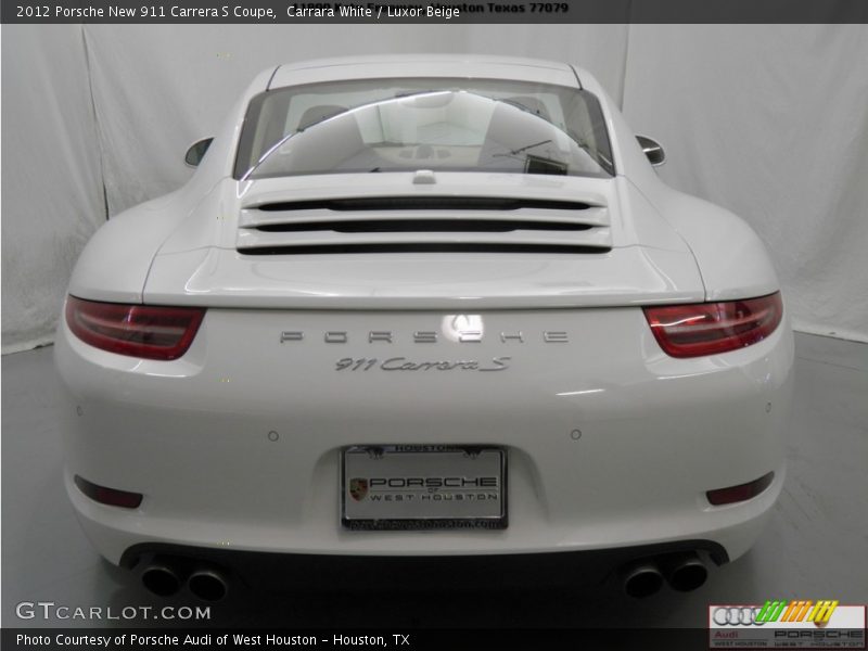 Carrara White / Luxor Beige 2012 Porsche New 911 Carrera S Coupe