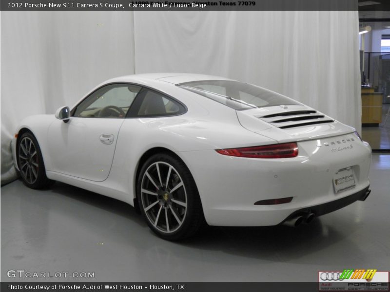 Carrara White / Luxor Beige 2012 Porsche New 911 Carrera S Coupe
