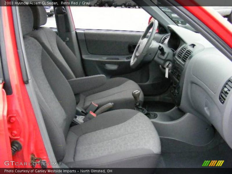 Retro Red / Gray 2003 Hyundai Accent GL Sedan