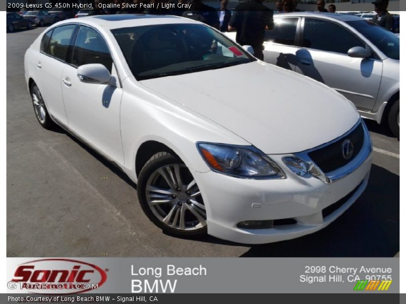 Opaline Silver Pearl / Light Gray 2009 Lexus GS 450h Hybrid