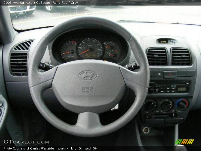 Retro Red / Gray 2003 Hyundai Accent GL Sedan
