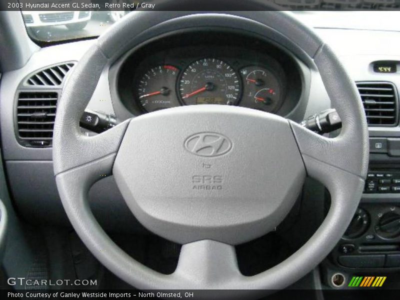 Retro Red / Gray 2003 Hyundai Accent GL Sedan