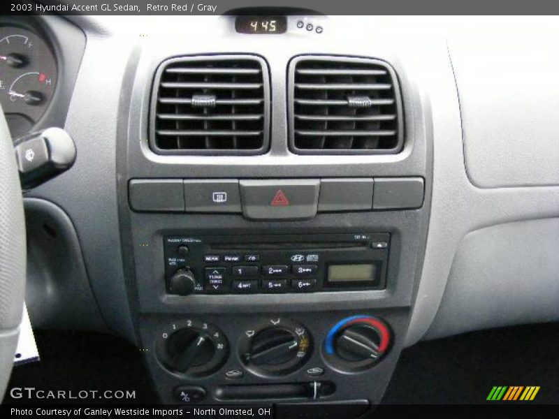 Retro Red / Gray 2003 Hyundai Accent GL Sedan