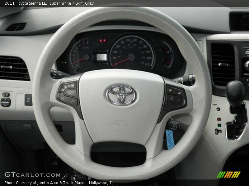 Super White / Light Gray 2011 Toyota Sienna LE