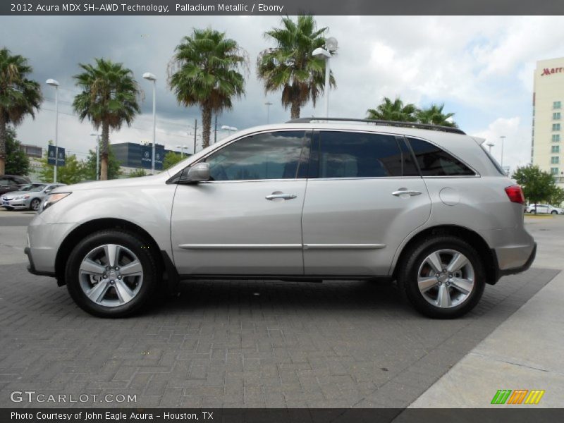 Palladium Metallic / Ebony 2012 Acura MDX SH-AWD Technology