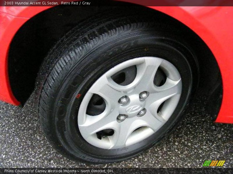 Retro Red / Gray 2003 Hyundai Accent GL Sedan