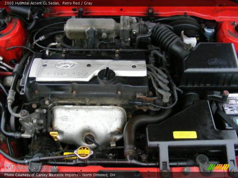 Retro Red / Gray 2003 Hyundai Accent GL Sedan