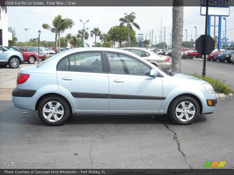 Polar Blue / Gray 2008 Kia Rio LX Sedan
