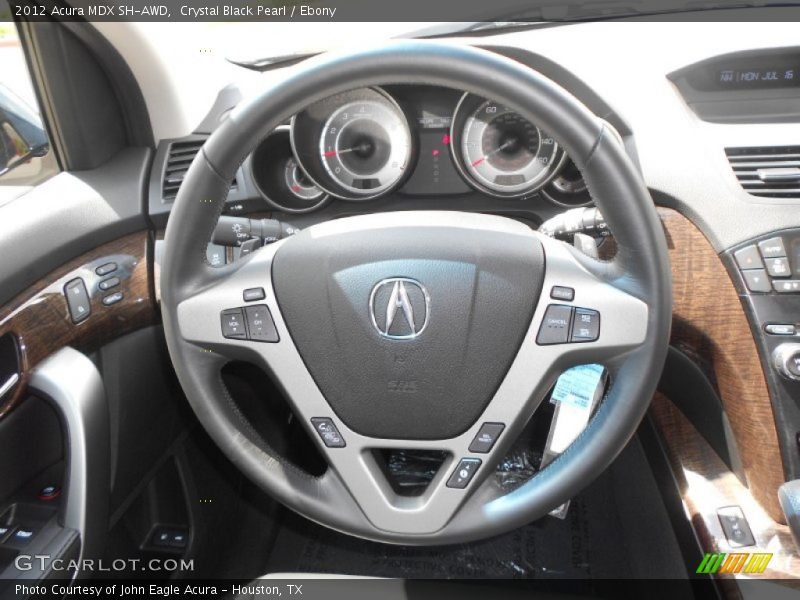 Crystal Black Pearl / Ebony 2012 Acura MDX SH-AWD