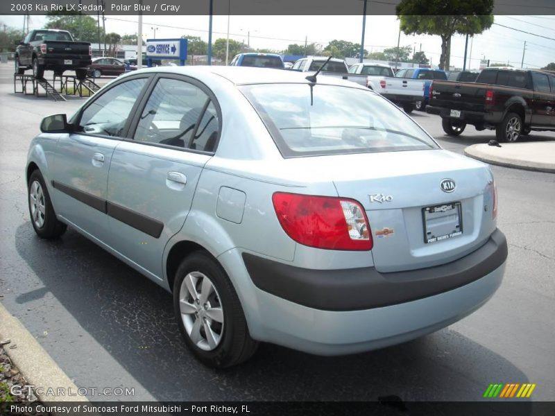 Polar Blue / Gray 2008 Kia Rio LX Sedan
