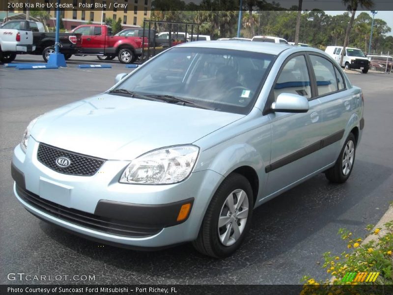 Polar Blue / Gray 2008 Kia Rio LX Sedan