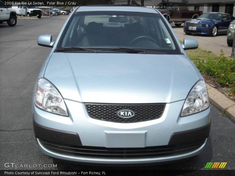 Polar Blue / Gray 2008 Kia Rio LX Sedan