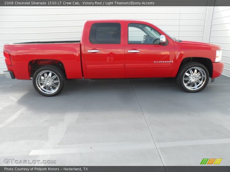 Victory Red / Light Titanium/Ebony Accents 2008 Chevrolet Silverado 1500 LT Crew Cab