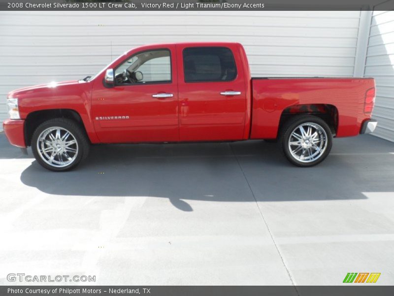 Victory Red / Light Titanium/Ebony Accents 2008 Chevrolet Silverado 1500 LT Crew Cab