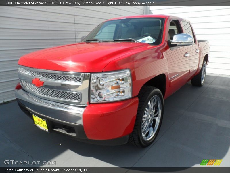 Victory Red / Light Titanium/Ebony Accents 2008 Chevrolet Silverado 1500 LT Crew Cab