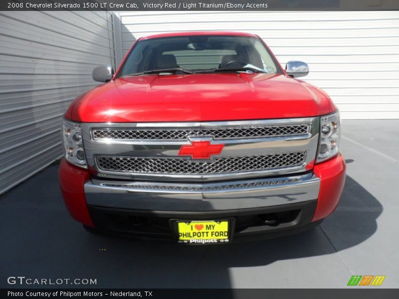 Victory Red / Light Titanium/Ebony Accents 2008 Chevrolet Silverado 1500 LT Crew Cab