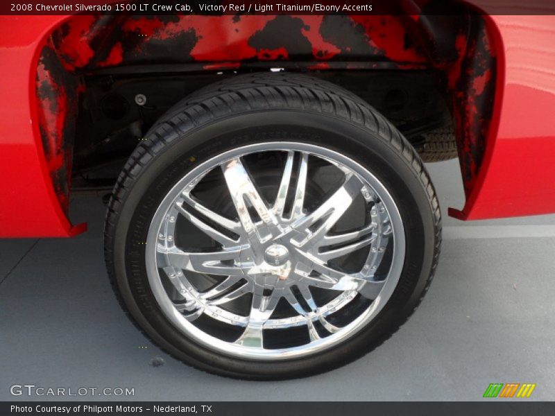 Victory Red / Light Titanium/Ebony Accents 2008 Chevrolet Silverado 1500 LT Crew Cab