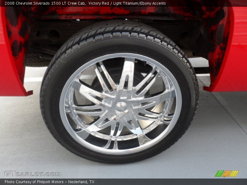 Victory Red / Light Titanium/Ebony Accents 2008 Chevrolet Silverado 1500 LT Crew Cab