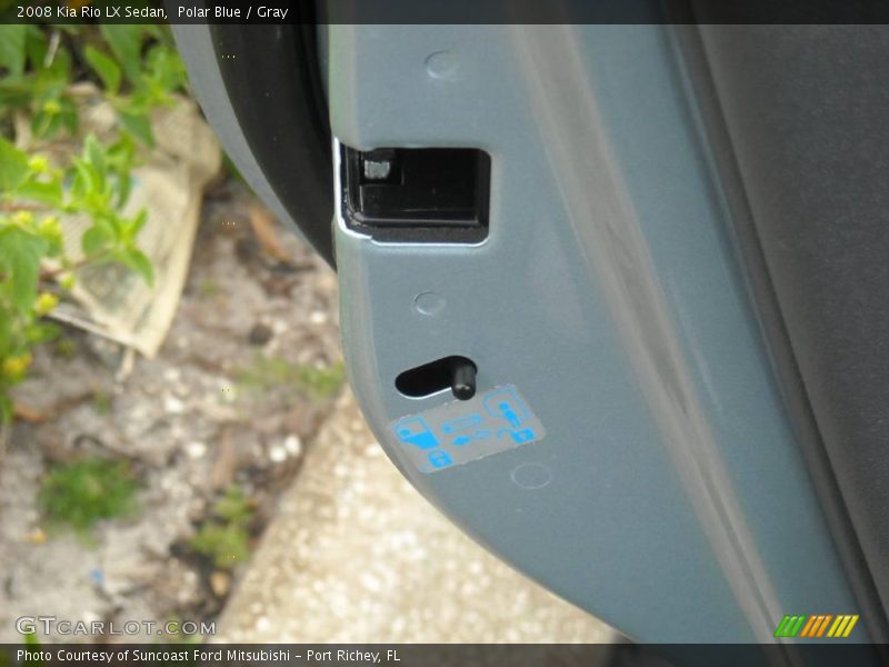 Polar Blue / Gray 2008 Kia Rio LX Sedan