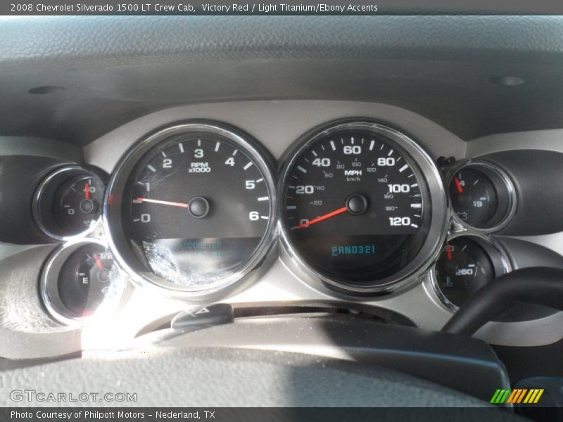 Victory Red / Light Titanium/Ebony Accents 2008 Chevrolet Silverado 1500 LT Crew Cab