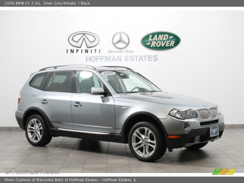 Silver Grey Metallic / Black 2008 BMW X3 3.0si